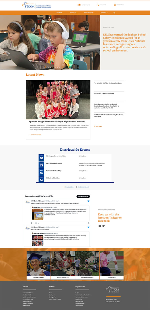 click here to see East Syracuse Minoa Central School District Website
