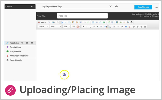 Click here for Uploading/Placing an  Image