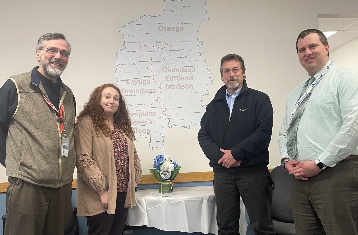 dpss receives data protection award. pictured left to right: mike pliss, courtney geers, steven tryon, josh becker 