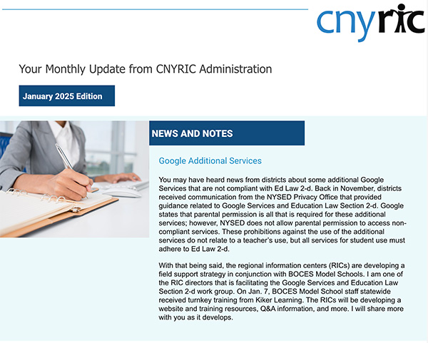 click here to read the January newsletter