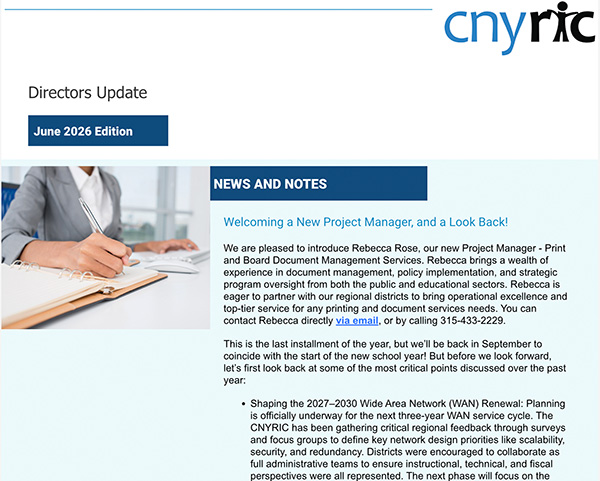click here to read the June newsletter