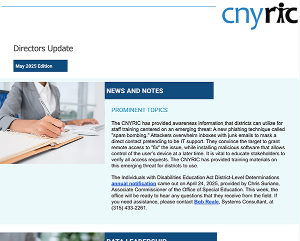 click here to read the May newsletter