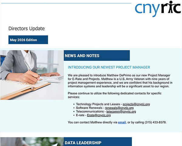 click here to read the May newsletter